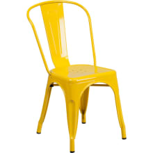 Commercial Grade 18" W Indoor / Outdoor Stackable Vintage Style Metal Chair