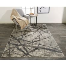 Splash 7-3/4' x 11' Cotton and Jute Vintage Abstract Area Rug From the Bella Collection