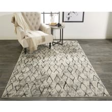 Chain 4-1/4' x 6-1/4' Cotton and Jute Farmhouse Trellis Rectangle Area Rug From the Bella Collection