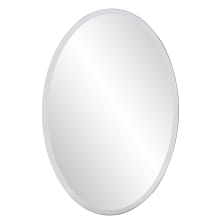 Oval 36" x 24" Oval Beveled Frameless Contemporary Wall Mirror