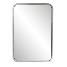 Ingaborg 32" x 22" Rectangular Flat Stainless Steel Framed Accent Mirror