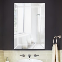 Camden 36" x 24" Rectangular All Glass Vanity Bathroom Wall Mirror with Beveled Edges