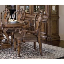 San Mateo 27" Wide Hardwood Traditional Grand Villa Style Armed Dining Chair