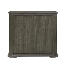 Kimora 42" Wide Rubberwood Accent Chest with Shelves