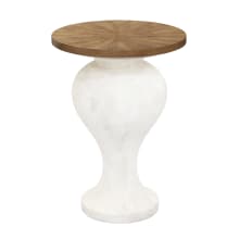 Leland 18" Round Rubberwood Accent Table