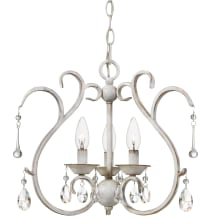 Motley 3 Light 17" Wide Crystal Candle Style Chandelier