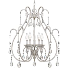 Motley 5 Light 23" Wide Taper Candle Chandelier