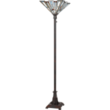 Brazos Single Light 71" Tall Tiffany and Torchiere Floor Lamp