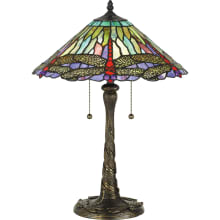 Henderson 2 Light 23" Tall Tiffany Table Lamp