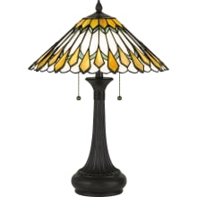 Jessamine 2 Light 25" Tall Tiffany Table Lamp