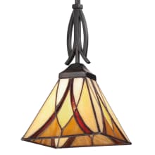 Terrell 1 Light Mini Pendant with Tiffany Stained Glass