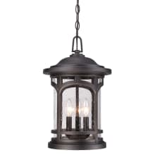 Clinton 3 Light 11" Wide Outdoor Pendant with a Glass Shade