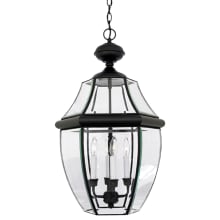 Gaines 4 Light 16" Wide Outdoor Pendant Lantern with Clear Glass