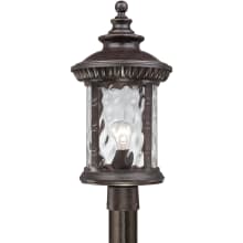 Roosevelt 1 Light 22" Tall Post Lantern with Clear Water Glass