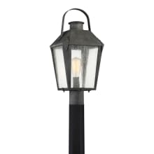 Cheatham Single Light 22" Tall Outdoor Lantern Style Post Light with Seedy Glass Shade