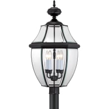 Gaines 4 Light 30" Tall Post Lantern with Clear Glass