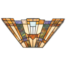Titus 2 Light 7" Tall Wall Washer with Tiffany Glass