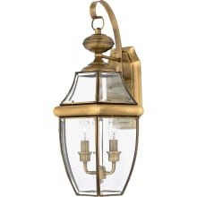 Gaines 2 Light 20" Tall Outdoor Wall Sconce with Clear Glass