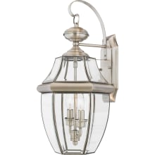 Gaines 2 Light 20" Tall Outdoor Wall Sconce with Clear Glass
