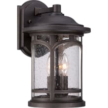 Clinton 3 Light 14-1/2" Tall Outdoor Wall Sconce with a Glass Shade