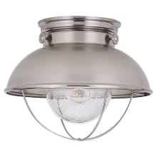 Calhoun Single Light 11" Wide Flush Mount Lantern Outdoor Ceiling Fixture
