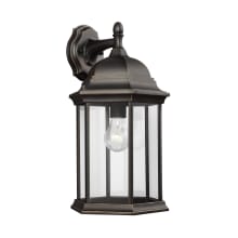 Hopedale Single Light 19" Tall Outdoor Wall Sconce with Clear Glass Panels