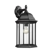 Hopedale Single Light 19" Tall Outdoor Wall Sconce with Clear Glass Panels