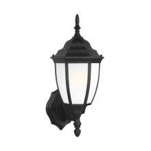 Hancock Single Light 16" Tall LED Outdoor Wall Sconce with Glass Shade