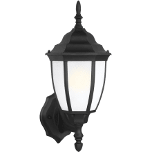 Hancock Single Light 16" Tall Outdoor Wall Sconce with Etched Glass Shade