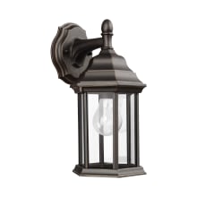 Hopedale Single Light 13" Tall Outdoor Wall Sconce with Clear Glass Panels