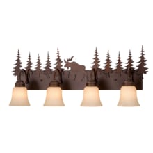 Gabriel 4 Light 33" Wide Bathroom Vanity Light with Moose Accents