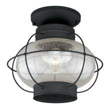 Thiago 13" Wide Outdoor Semi-Flush Lantern Ceiling Fixture