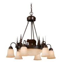 Bradley 9 Light 29" Wide Chandelier with Bear Accents