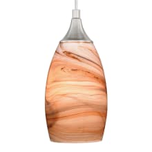 Christopher 1 Light Mini Pendant with Toffee Swirl Glass