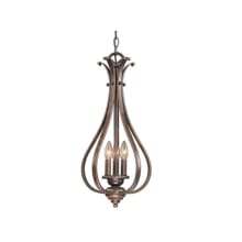 Braxton 3 Light 11" Wide Taper Candle Pendant