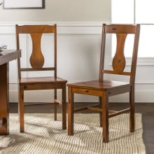 Dripping Springs Set of (2) 18" W Rustic Traditional Dining Chairs
