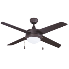 Europa 50" 4 Blade Indoor Ceiling Fan with Integrated LED Light Kit