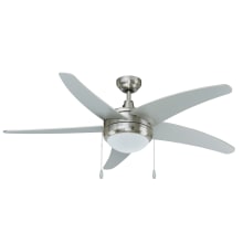 Mirage I 50" 5 Curved Blade Indoor Ceiling Fan with LED Bulbs Included