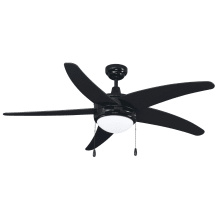 Mirage I 50" 5 Curved Blade Indoor Integrated LED Ceiling Fan