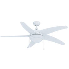 Mirage I 50" 5 Curved Blade Indoor Ceiling Fan with LED Bulbs Included