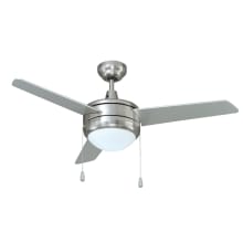 Contempo II 44" 3 Blade Indoor Ceiling Fan with LED Bulbs Included