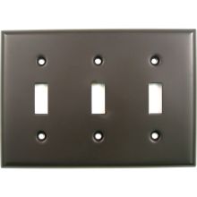 3 Gang Triple Toggle Switch Plate Wall Cover