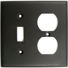 2 Gang Combo Duplex Outlet and Toggle Switch Wall Plate Cover