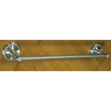 Riverside 18" Traditional Single Towel Bar with Round Rope Edge Backplates