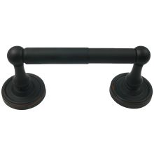 Midtowne Standard Spring Bar Toilet Paper Holder with Round Backplates