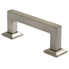 Modern 3" Center to Center Square Handle Cabinet Pull with Backplates