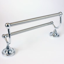 Midtowne 24" Classic Double Towel Bar with Round Backplates