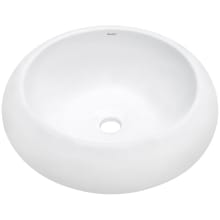 Vista 18" Round Porcelain Vessel Bathroom Sink
