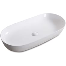 Vista 32" Oval Porcelain Vessel Bathroom Sink