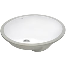 Krona 15" Oval Porcelain Undermount Bathroom Sink with Overflow